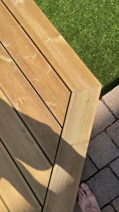 Hardwood garden deck by Crafted Spaces Ltd, Essex