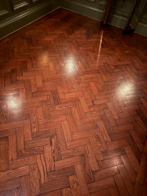 Luxury vinyl tile installation in open-plan living space, Essex