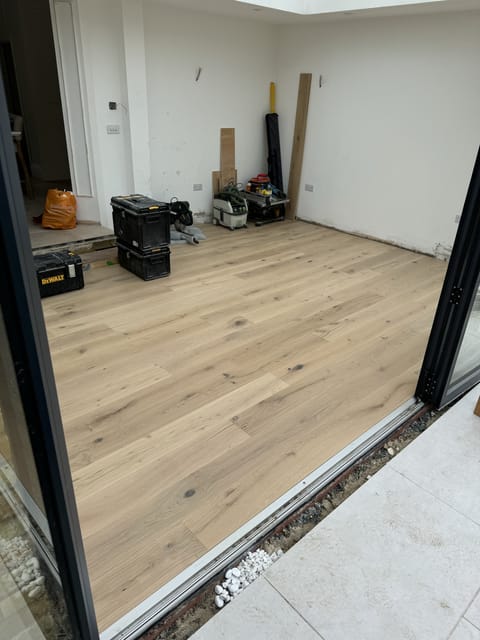 Oak effect LVT flooring throughout downstairs, Essex