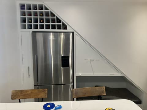 Custom alcove shelving unit, East London