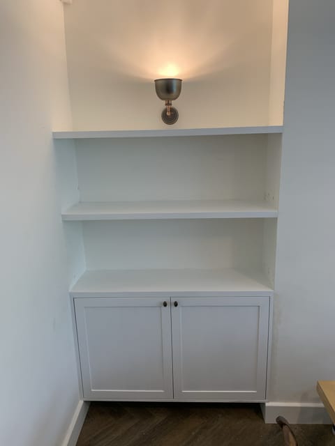 Custom made-to-measure bookcase by Crafted Spaces Ltd, London